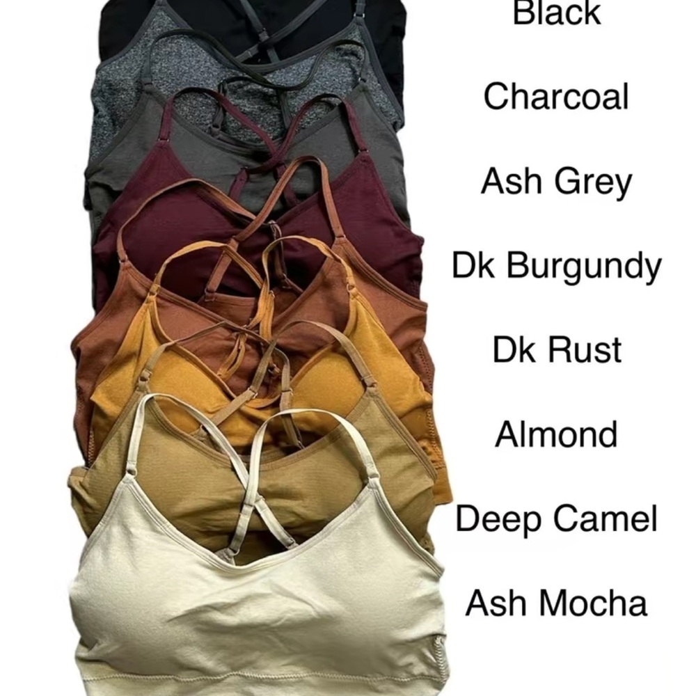 Padded seamless bralette, dark rust